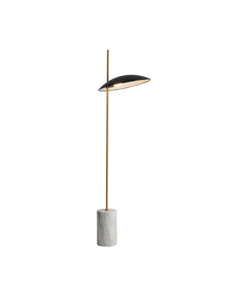 Lampy podłogowe LED - ITALUX Vilai Stojąca LED zintegrowany 4W 3000K 400lm Czarny/Złoty/Marmurowy FL-203342-1-BL - produkt kolory-swiatla.pl 1