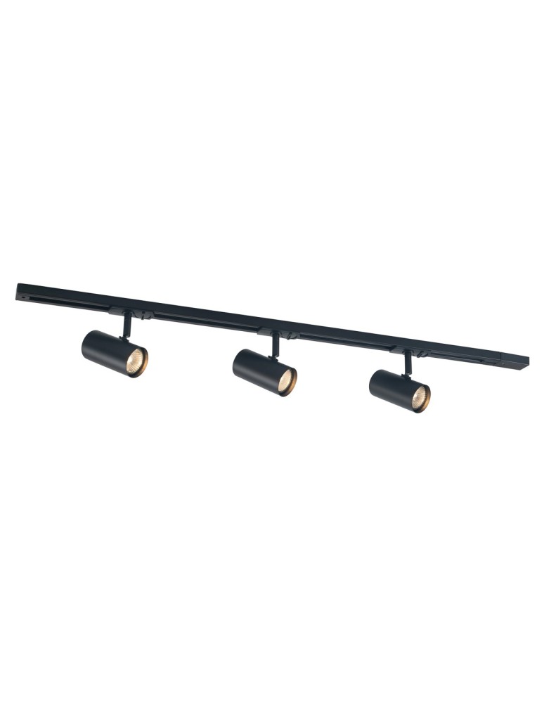Gotowe zestawy szynoprzewodów - ITALUX Marvi TR Fredrik Szynoprzewody Zestaw GU10 3x35W Czarny 920121-3-BL-SET - produkt kolory-swiatla.pl 1