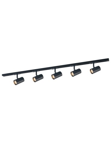 ITALUX Marvi TR Jazz Szynoprzewody Zestaw GU10 5x35W Czarny 913721-5-BL-SET