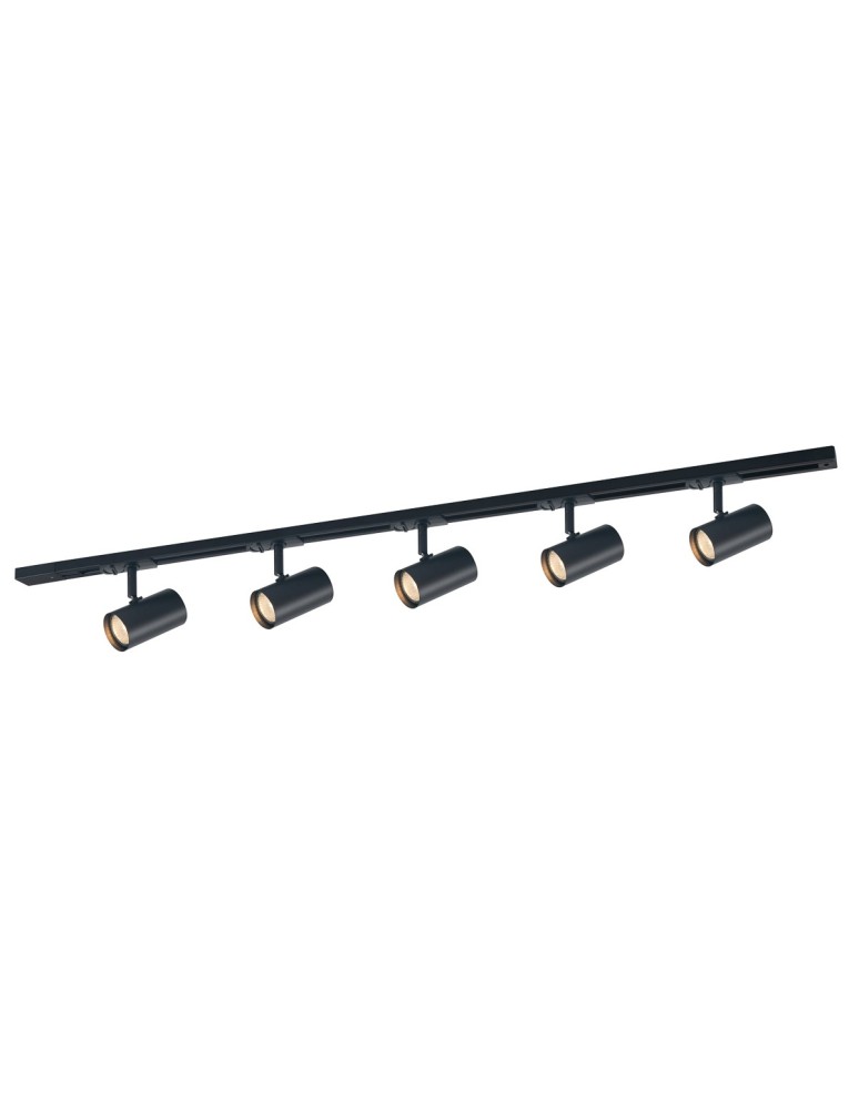 Gotowe zestawy szynoprzewodów - ITALUX Marvi TR Jazz Szynoprzewody Zestaw GU10 5x35W Czarny 913721-5-BL-SET - produkt kolory-swiatla.pl 1