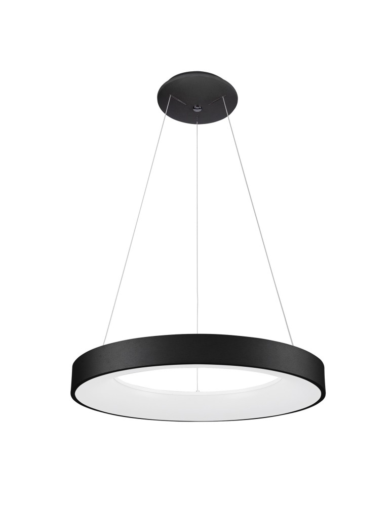 Lampy wiszące okręgi - ITALUX Giulia Wisząca LED zintegrowany 50W 4000K 2750lm Czarny 5304-850RP-BK-4 - produkt kolory-swiatla.pl 1