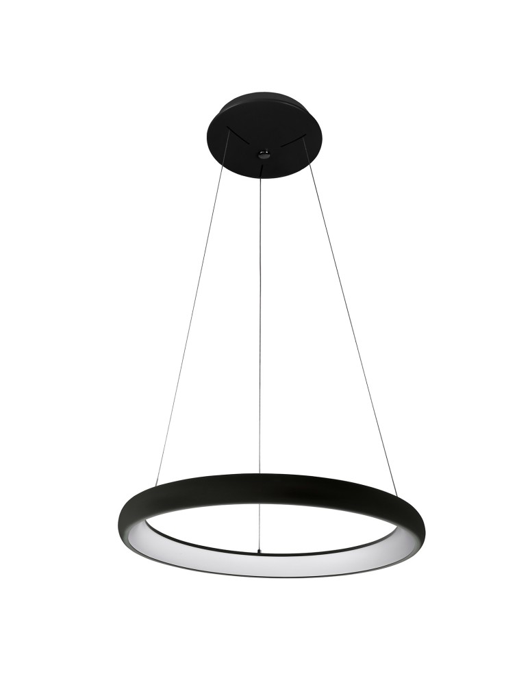 Lampy wiszące okręgi - ITALUX Alessia Wisząca LED zintegrowany 40W 4000K 2200lm Czarny 5280-840RP-BK-4 - produkt kolory-swiatla.pl 1