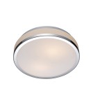 Plafony hermetyczne - ITALUX Camry Plafon E27 1x60W IP44 Chrom/Biały 5007-S - product 1