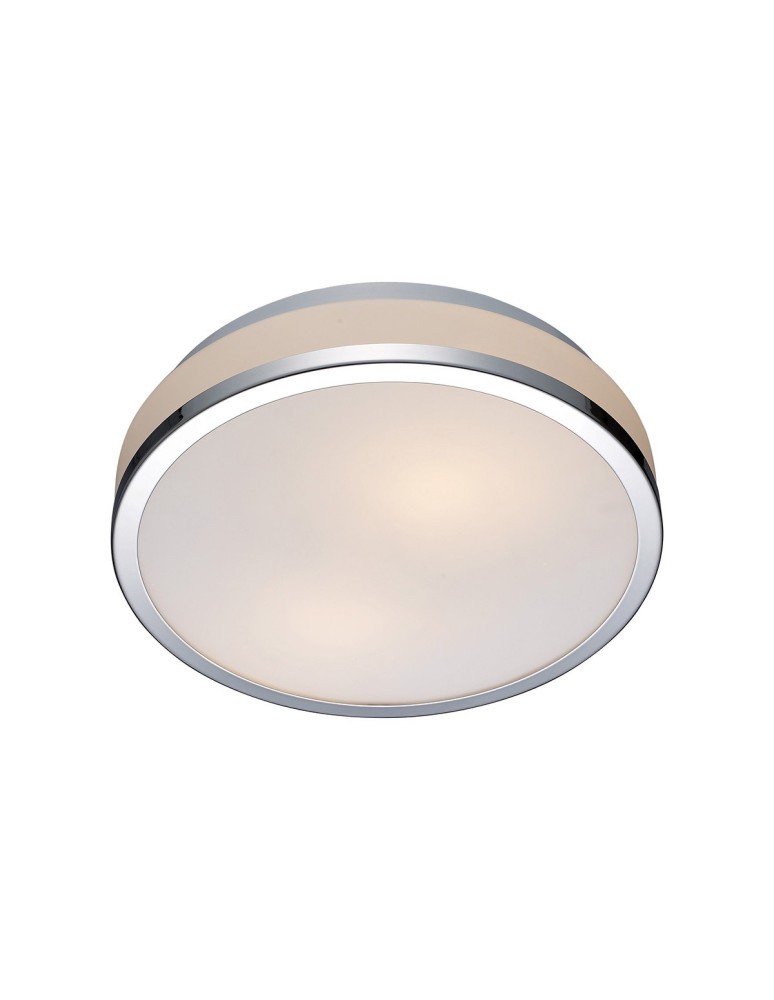 Plafony hermetyczne - ITALUX Camry Plafon E27 1x60W IP44 Chrom/Biały 5007-S - produkt kolory-swiatla.pl 1