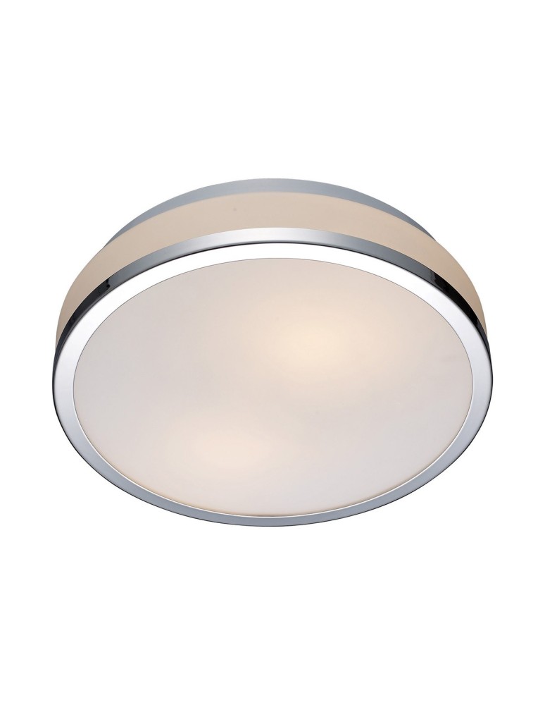 Plafony hermetyczne - ITALUX Camry Plafon E27 2x60W IP44 Chrom/Biały 5007-M - produkt kolory-swiatla.pl 1