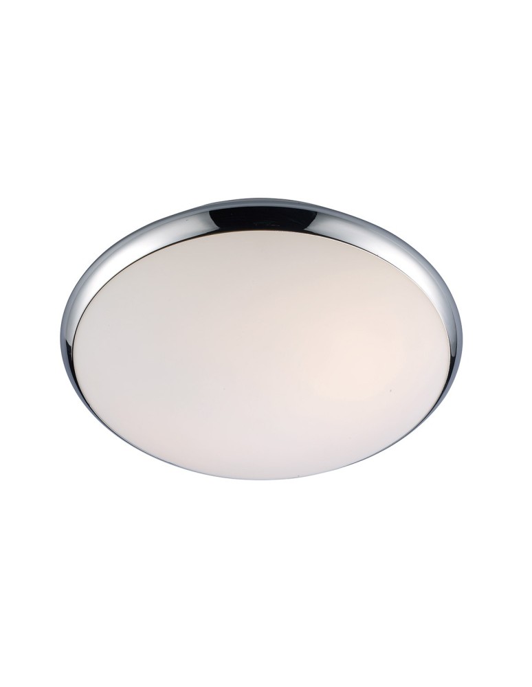Plafony hermetyczne - ITALUX Kreo Plafon E27 1x60W IP44 Chrom/Biały 5005-S - produkt kolory-swiatla.pl 1