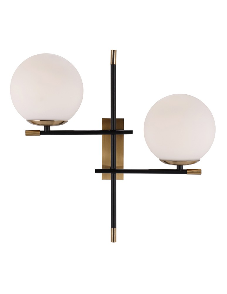 Kinkiety - ITALUX Stelia Kinkiet E14 2x5W Czarny/Brązowy WL-43660-2 - product kolory-swiatla.pl 2