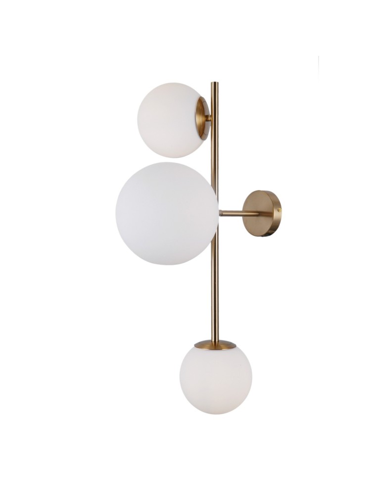 Kinkiety kule - ITALUX Vailante Kinkiet E27+E14 3x5W Mosiądz WL-31221-3-HBR - product kolory-swiatla.pl 2