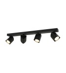 Lampy sufitowe reflektory - ITALUX Merusa Reflektor GU10 35W Czarny SPL-31970-4B-BK - product 2
