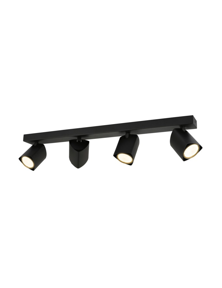 Lampy sufitowe reflektory - ITALUX Merusa Reflektor GU10 35W Czarny SPL-31970-4B-BK - product kolory-swiatla.pl 2