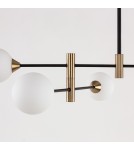 Lampy wiszące kule - ITALUX Marino Wisząca G9 4x25W Czarny/Mosiądz PND-9148-4-OPAL - product 2