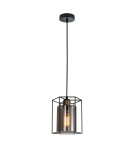 Lampy wiszące loftowe - ITALUX Kalula Wisząca E27 1x40W Czarny PND-78901-1-BK+SG - product 2