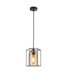 Lampy wiszące loftowe - ITALUX Kalula Wisząca E27 1x40W Czarny PND-78901-1-BK+AMB - product 2