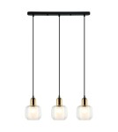 Lampy wiszące na listwie - ITALUX Lamezia Wisząca E27 3x40W Brązowy/Czarny PND-67594-3-BRO+CL - product 2