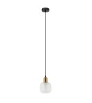 Lampy wiszące - ITALUX Lamezia Wisząca E27 1x40W Brązowy/Czarny PND-67594-1-BRO+CL - product 2