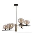 Lampy wiszące - ITALUX Mesta Wisząca G9 6x5W Czarny/Brązowy PND-58856-6-MB-AB - produkt 2