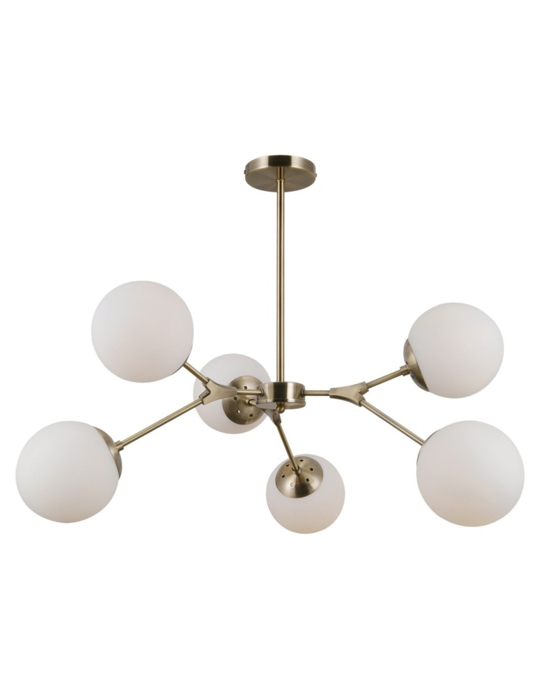 Lampy wiszące kule - ITALUX Annes Wisząca E14 6x5W Brązowy PND-56980-6C - product kolory-swiatla.pl 2