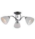 Lampy sufitowe retro - ITALUX Lugano Sufitowa E27 3x40W Chrom/Biały PND-5643-3 - product 2