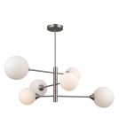 Lampy wiszące kule - ITALUX Evora Wisząca G9 6x5W Nikiel PND-55342-6-SN - product 1