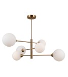 Lampy wiszące kule - ITALUX Evora Wisząca G9 6x5W Mosiądz PND-55342-6-HB - product 1