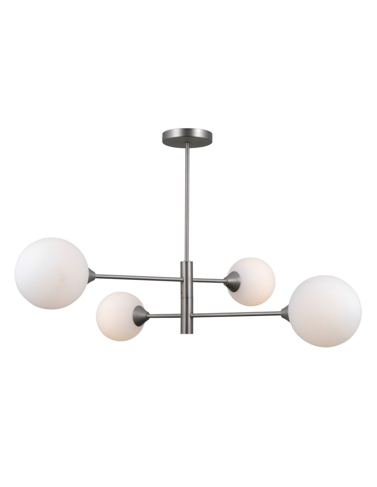 Lampy wiszące kule - ITALUX Evora Wisząca G9 4x5W Nikiel PND-55342-4-SN - produkt kolory-swiatla.pl 1