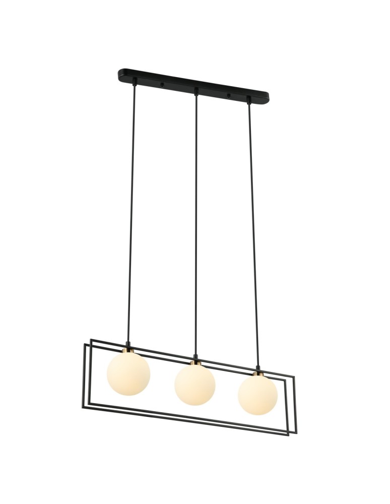 Lampy wiszące kule - ITALUX Grosetta Wisząca G9 3x25W Czarny PND-53423-3-BK - product kolory-swiatla.pl 2