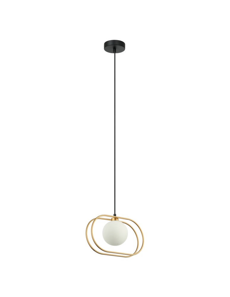 Lampy wiszące kule - ITALUX Grosetta Wisząca G9 1x25W Złoty/Czarny PND-53423-1-GD - product kolory-swiatla.pl 2
