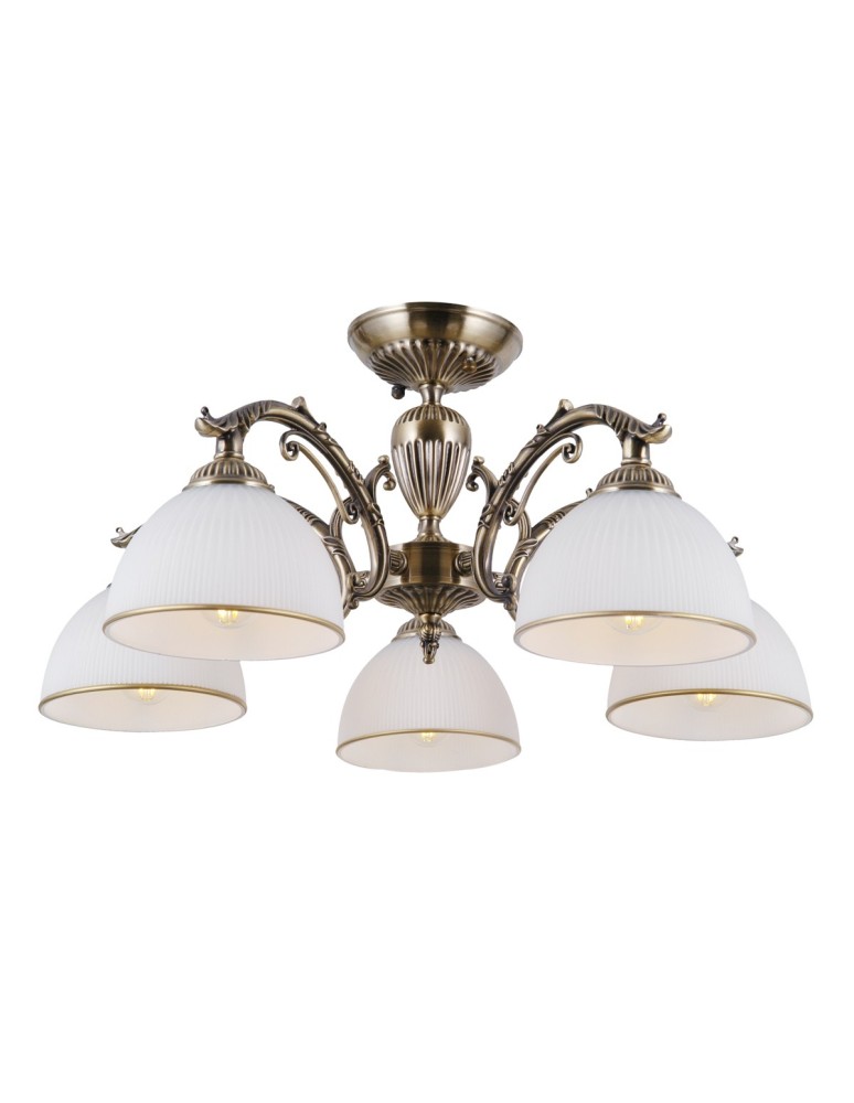 Lampy sufitowe retro - ITALUX Feneza Plafon E27 5x40W Brązowy PND-5122-5 - product kolory-swiatla.pl 2