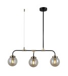 Lampy wiszące - ITALUX Valpena Wisząca E14 3x5W Czarny/Brązowy PND-48882-3 - product 1
