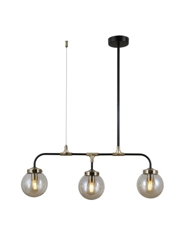 ITALUX Valpena Wisząca E14 3x5W Czarny/Brązowy PND-48882-3