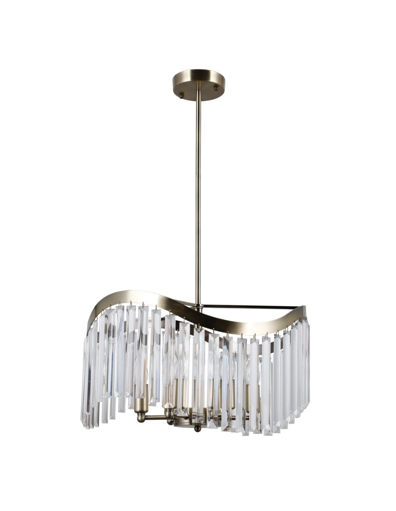 Żyrandole glamour - ITALUX Sabriga Wisząca E14 6x40W Brązowy PND-44544-6 - product kolory-swiatla.pl 2