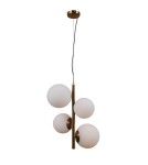 Lampy wiszące - ITALUX Riga Wisząca E27+E14 2x5W Mosiądz PND-44213-4-HBR - produkt 2