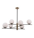 Lampy wiszące kule - ITALUX Stelia Wisząca E14 6x5W Czarny/Brązowy PND-43660-6 - product 2