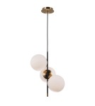 Lampy wiszące kule - ITALUX Stelia Wisząca E14 3x5W Czarny/Brązowy PND-43660-3 - product 2