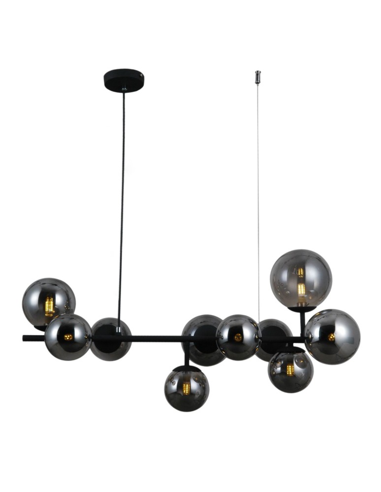 Lampy wiszące kule - ITALUX Frontera Wisząca G9 10x5W Czarny PND-40423-10 - product kolory-swiatla.pl 2