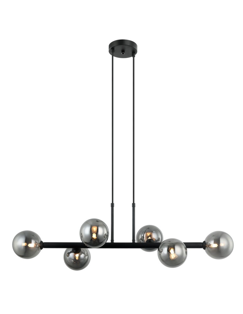 Lampy wiszące - ITALUX Olbia Wisząca G9 6x25W Czarny PND-38679-6-BK+SG - product kolory-swiatla.pl 2