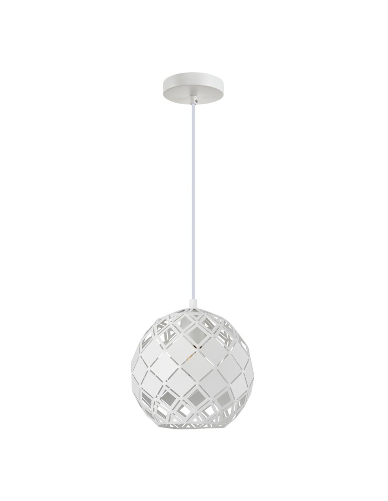 Lampy wiszące - ITALUX Paulela Wisząca E27 1x40W Biały PND-34221-1S-WH - product kolory-swiatla.pl 2