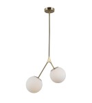 Lampy wiszące kule - ITALUX Caserta Wisząca E14 2x5W Brązowy PND-33245-2 - product 2