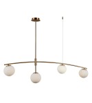 Lampy wiszące - ITALUX Senai Wisząca G9 4x5W Mosiądz PND-31322-4-HB - product 2