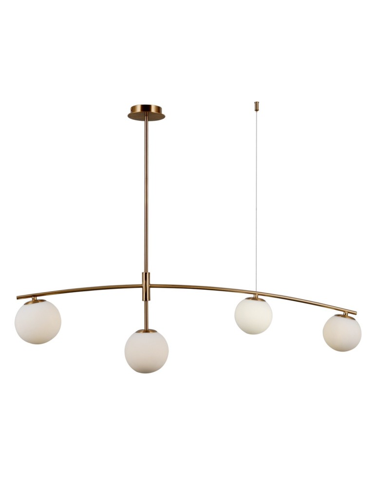 Lampy wiszące - ITALUX Senai Wisząca G9 4x5W Mosiądz PND-31322-4-HB - product kolory-swiatla.pl 2