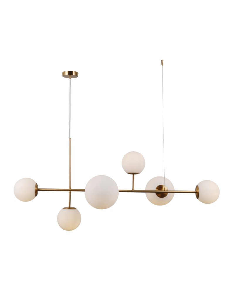 Lampy wiszące - ITALUX Vailante Wisząca E27+E14 6x5W Mosiądz PND-31221-6-HBR - product kolory-swiatla.pl 2