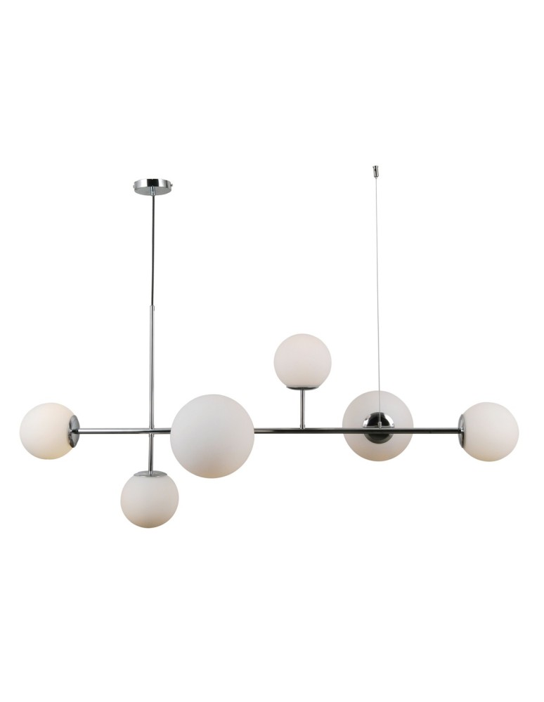 Lampy wiszące - ITALUX Vailante Wisząca E27+E14 6x5W Chrom PND-31221-6B-CH - product kolory-swiatla.pl 2