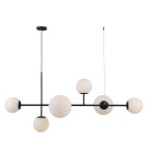Lampy wiszące - ITALUX Vailante Wisząca E27+E14 6x5W Czarny PND-31221-6A-SBL - product 2