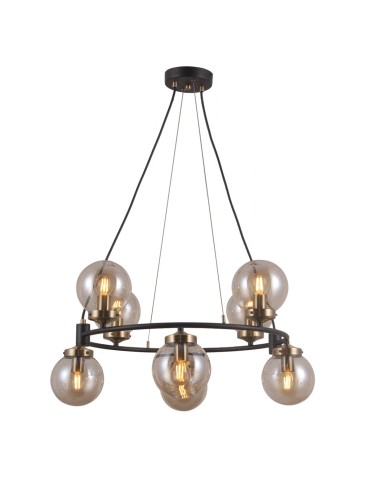 ITALUX Galvez Wisząca E14 8x5W Czarny/Brązowy PND-28622-8A - produkt 2