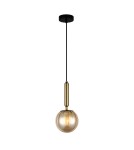 Lampy wiszące - ITALUX Ravena Wisząca E27 LED zintegrowany 1x5W Mosiądz/Bursztyn PND-2324-1 BRO+AMB - product 2