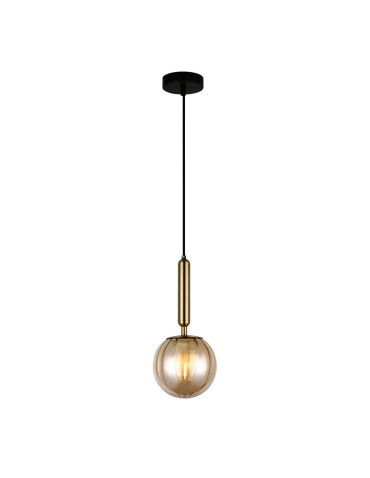 ITALUX Ravena Wisząca E27 LED zintegrowany 1x5W Mosiądz/Bursztyn PND-2324-1 BRO+AMB - produkt 2