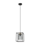 Lampy wiszące - ITALUX Sinella Wisząca E27 1x40W Czarny PND-23231-1-BK+SG - product 2