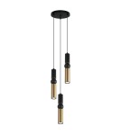 Lampy wiszące - ITALUX Isidora Wisząca GU10 3x25W Czarny/Brązowy PND-14290-3-BK-BRO - product 2