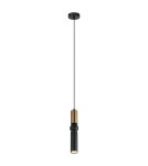 Lampy wiszące loftowe - ITALUX Isidora Wisząca GU10 1x25W Czarny/Brązowy PND-14290-1-BRO-BK - product 2