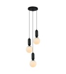 Lampy wiszące kule - ITALUX Aldeva Wisząca E27 3x40W Czarny PND-02340-3S-BK - product 2